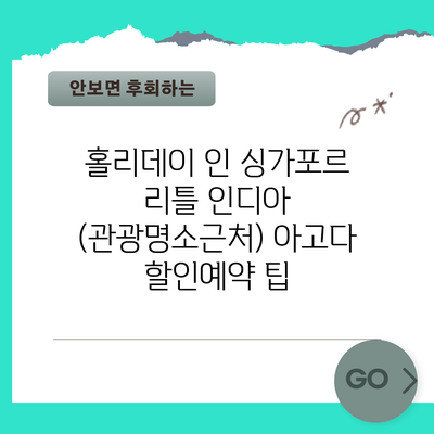 홀리데이 인 싱가포르 리틀 인디아 (관광명소근처) 아고다 할인예약 팁